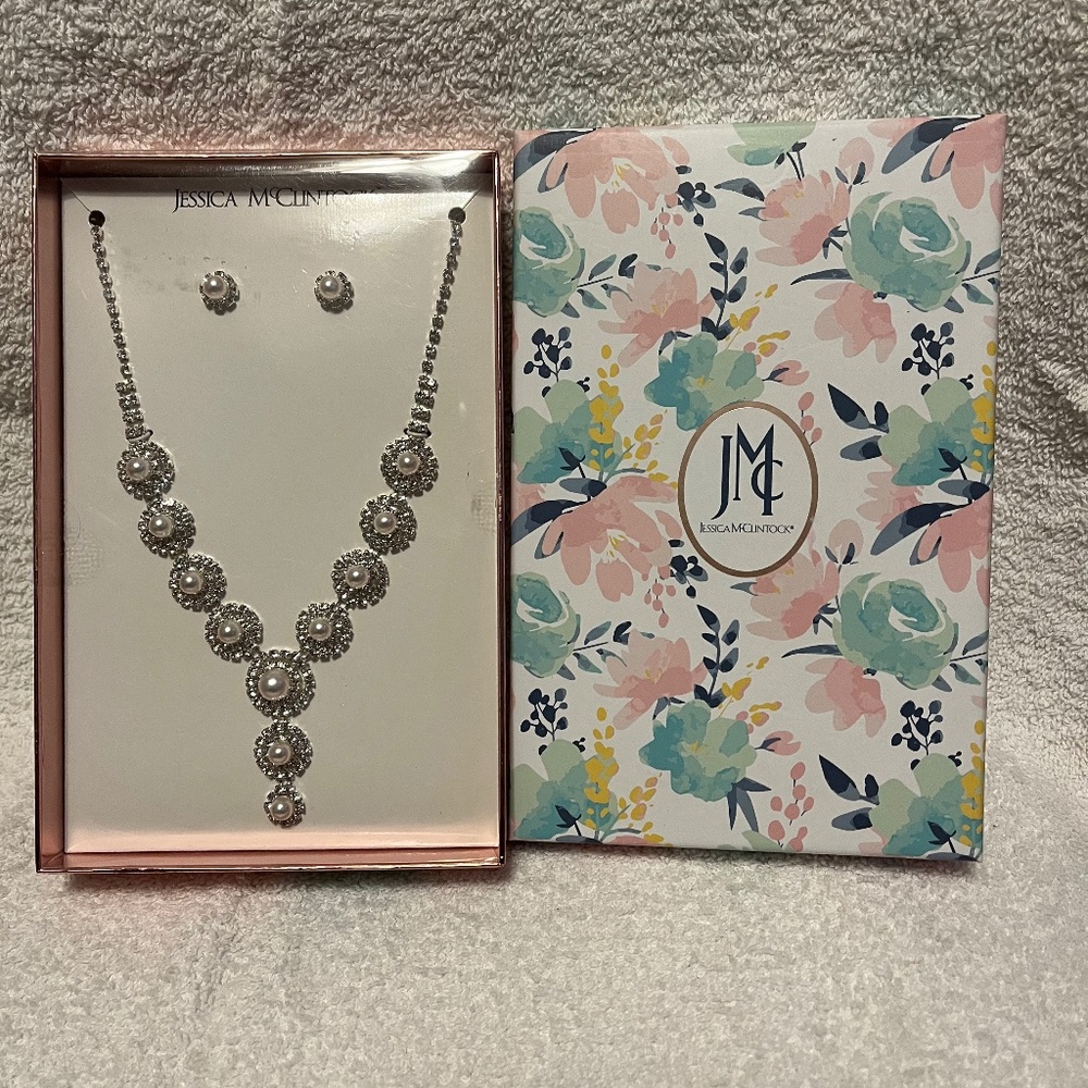Jessica McClintock Necklace and Earrings